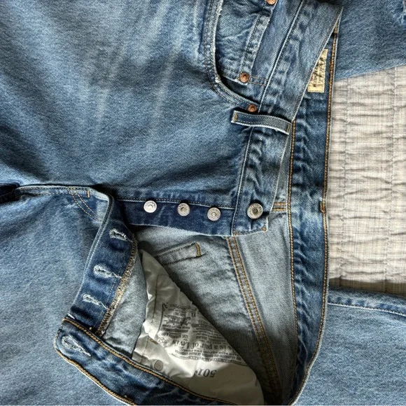 Levi’s 501 90s Straight Ankle Jeans 32x27 - Picture 3 of 6